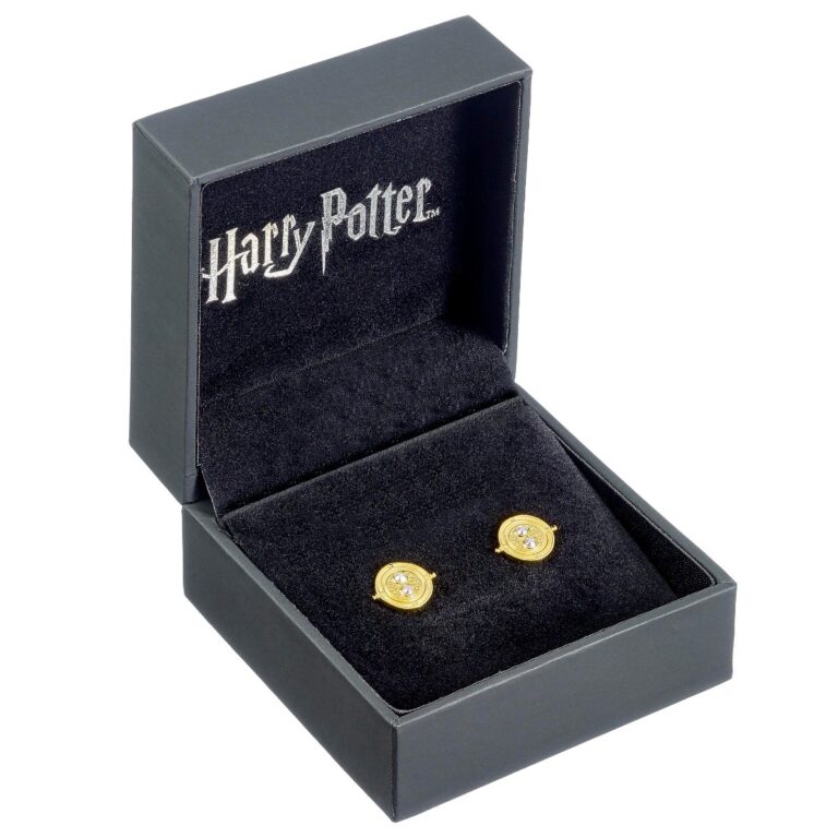Stříbrné náušnice Harry Potter - Obraceč času, pozlaceno - Image 3